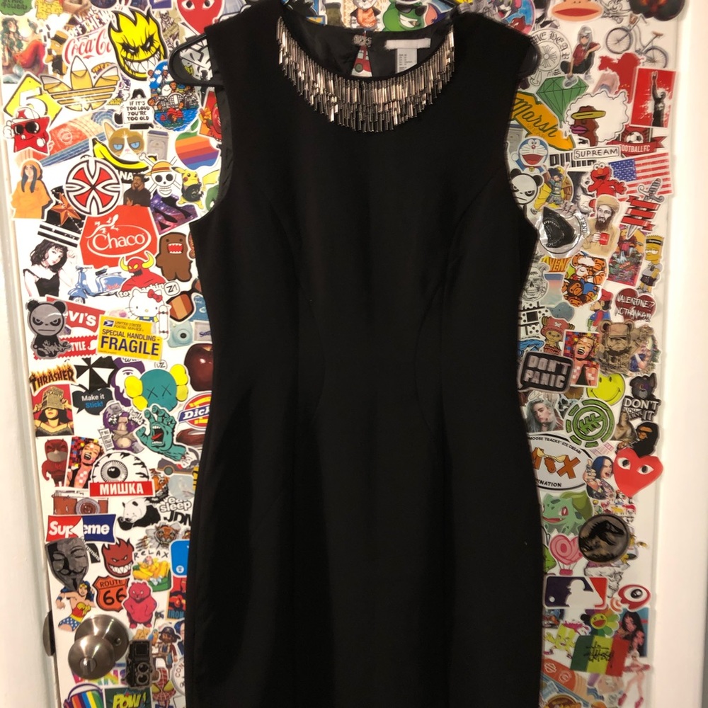 H&M work dress with tassels at the top
